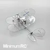 Minimumrc shrimp v2 biplane ultra light carbon carbon carbon control control control glider indoor indoor reply three-way model aircraft 211026