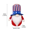 Fête de l'indépendance américaine Topper poupée nain décoration ornements Gnome en peluche Figurine décor à la maison accessoires