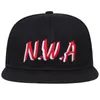 Ny ankomst NWA broderi Mens Baseball Cap Flat Brim Hiphop Hat Justerbar snapback -hatt Womens Baseball Hat7372378