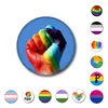 Party Favor Rainbow Badge 12 Style Gay Badge 1.77Inch LGBT Gay Brosch Kärlek och fred Smycken 300PCS T2I52383