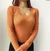 Sexy vintage knitting o pescoço manga comprida bodysuit mulher magro apertado macacão curto macacão fit playsuits verde 210429