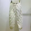 Streetwear Trend Oversize Winter Spodnie Kobiet Dorywczo Luźna Elastyczna Talia Ciepłe Bloomers Koreański Moda Grube Down Dress Q0801