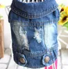 Dog Odzież Materiały Pet Home Garden Cool Cowboy Cat Denim Kamizelka Ubrania Lato Chihuahua Yorkie Pudel Teddy Drop Dostawa 2021 8TKSW