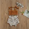 0-18M Summer Cute Leopard Baby Girl Clothes Set Born Infant Abbigliamento Crop Top Vest Ruffles Shorts Abiti 210515