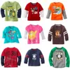 Printemps Automne Enfants Vêtements 100% Coton Garçons T-shirts À Manches Longues Fille Tee-shirts Doux Confortable Bébé Garçon Tops Tshirt 210413