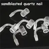 wholesale Sandblast Quartz Banger Smoking Nail with Fully Weld 2mm Thick Walls 4mm Bottom Domeless Nails for glass water pipe bong hookah dab rig