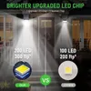 200 LED Superljus utomhus sollampa Vattentät 3 Modes Motion Sensor Human Induction Solar Garden Light Yard Garage Lights