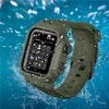 フルボディ保護防水カバーケースバンドストラップ腕時計のための時計バンドIWATCH 40 42 44mmスポーツリストバンドブレスレットストラップ