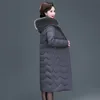 X-Lange Vrouwen Jassen Slanke Office Dames Solid Dames Winterjas Hooded met Bontkraag Dikke Katoenen Gewatteerde Parkas 210916