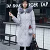 5XL Women Winter Down Jackets And Coats Casual Long Sleeve Big Fur Collar Coat Female Loose Warm Hooded Plus Size