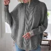 Oversized sweter koreański luźny dzianina skoczek bat rękaw sweter kobiety odzież zima kobiety stałe twist pullover 11848 210527