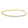 Bijoux de luxe Or Rhodium Deux Tons Couleur CZ Mirco Pave Bracelet Bracelet Cadeau De Mariage Pour Les Femmes Prix De Gros