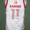 Nikivip # 11 Arvydas Sabonis Unione Sovietica CCCP Maglia da basket classica retrò Mens cucita personalizzata Numero e nome Maglie