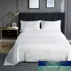 600TC Egyptisk bomull Solid Färg Broderi Bed Lakan Soft Bed Sill Bedsheet täcker platt ark för barn Vuxna #sw