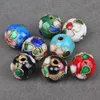 30st Colorful Cloisonne Filigree Enamel Stor 14mm Runda Pärlor Handgjorda DIY Smycken Göra Tillbehör Örhängen Halsband Armband Tillbehör Partihandel