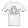 Marka Tshirt Men Mandala T koszule kwiat życia Święta geometria Topy TES Bawełniane graficzne tshirt gwiazdy eleganckie ubrania 2107071108313