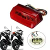 12V Motorcykel LED Broms Bakre sväng Signal License Integrated Light