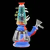 180 * 70mm Waterpijp Glas Bong Pijpen Siliconen Bongs Roken Hookahs Hookah voor droog kruid hittebestendig met gratis kleine kom