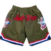 Men's Shorts Just don readymade red embroidery five pointed star high street