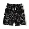 Pantaloncini casual da uomo Single Road Summer Full Print Short Fifth Pants Streetwear giapponese Sport da corsa per 210716