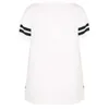 T-shirt de impressão de letra geométrica T-shirt grandes 2021 verão preto branco casual estilo breve o-pescoço camiseta mulheres grandes tamanhos 7xl 6xl 5xl x0628
