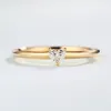 Petits anneaux en forme de coeur pour les femmes couleur or bague de fiançailles de mariage bijoux Zircon bijoux de mode romantique