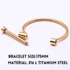 Mcllroy Bangles/men/for Women/stainless Steel/love/cuff/bracelets Bangles Charm Luxury Gold/rose Gold Bangle Jewelry Pulseiras Q0720