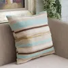 American Style Village Retro Pillowcase Striped Rest Customized Chenille Big Pillowcases Multi Color Lumbar Cushion/Decorative Pillow