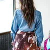 Kvinnors Blusar Tassel Långärmad Shirt Blus Kvinnor Vår Sexig Denim Undefined Cardigan Toppar Blusas Mujer de MODA 2022 Verano El