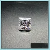 Loose Diamonds Smycken Kvadratisk Form Klart Kubik Zirconia Birthstones Factory Direct Top Quality Hine Cut Syntetic Diamond för att göra drop d