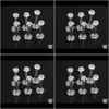 Labret, Body Jewelry Drop Delivery 2021 1Dot2X8Xm 16G Silber Internally Threaded Prong Gem Lip Piercing Zircon Labret Ring Tragus Earring Unkqz