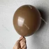 Fördubblats aprikos choklad brun ballong båge krans bröllop leverans av födelsedagsfest kön avslöja dekoration baby shower decor 210719