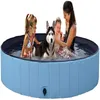 Foldable Dog Swimming Pool Collapsible Bath Tub For Large Small Pets and Baby Kids 120cm/47in KDJK2106