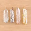 Wholesale Natural Irregular Crystal Pillar Pendants Handmade Wire Wrapped Gold Silver Bronze Rose Gold Tree of Life Reiki Healing Jewelry DBN493
