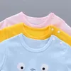 子供綿ロンパースガール衣装新生児の男の子服のものフルスリーブパジャム漫画の手紙ワンピースボディスーツ2021 G1221
