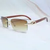 Okulary przeciwsłoneczne Męskie bezbarwne drewniane letnie odcienie kolor pragnięty drewno Klasyczny okulary dla kobiet gafas de sol francuski