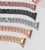 Bling Watch Strap Compatible with Apple iWatch Band 38mm 40mm 42mm 44mm SE Series 6/5/4/3/2/1, Dressy Jewelry Metal Bracelet