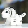 10 pcs 12cm simulação tigre decoração saco de pelúcia mini pingente keychain boneca brinquedo