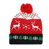 10 style Led Christmas Knitted Hats 23*21cm Kids Mom Winter Warm Beanies Deer Santa Claus Crochet Caps ZZA3338