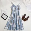 Sexy Mini Jurken PRING BOHE BLOEMEN Lente Zomer Vrouwen Jurk Vintage Strand Stijl V-hals Vestidos Rits 13963 210415