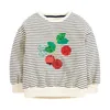 Little maven Girls Sweats à manches longues Cherry Paillette Infant Baby Cotton Clothes for Children's Clothing 211023