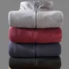 Men's Jacket Slim Fleece Tactical Sweater Casual Turn-Down Collar Zipper Solid Jacket Male veste Warm Winter Coat men's clothing 211029