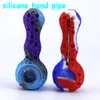 Smoke Tobacco Pipes Silicone Cigarette Smoking Pipe Hand Pocket Oil Herb Bee Spoon Pipess Wholesale