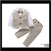 Dżentelmen Styl Baby Boys przystojny chłopiec garnitur bluzki z bowtiepants 2 sztuk Zestaw dzieci stroje Dzieci 2YJCM VGK5W