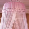 Prinses opknoping ronde kant luifel bed netten comfortabel student dome muggen netto wieg valance