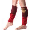 Kontrastfarbe Fellknäuel Kniehohe Beinwärmer Socken Pashm Stiefelmanschetten Topper Leggings Frauen Mädchen Fuß Herbst Winter Lose Strümpfe Kleidung Will und Sandy