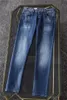 Mens Jeans Nyaste Design Luxurys Designe Bomull Byxor Lätt Patch Distressed Slim-Ben Fashion Casual Street Straight Business Fritid 29-40