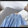 Chemises Vêtements pour bébés Bébé Maternité Drop Livraison 2021 Gooporson Enfant Fille Automne Vêtements Bleu Chemise À Manches Longues Mode Chemisier Coréen Pullo