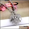 Pendant Necklaces & Pendants Jewelry Diamond Peach Heart Necklace Mothers Day Year Gift Family Rhinestone Womens Gwb12348 Drop Delivery 2021