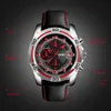 Skmei кварцевые мужские часы хронограф секундомер верхний бренд роскошные кожаные мужчины военные спортивные часы водонепроницаемый Relogio Masculino X0524